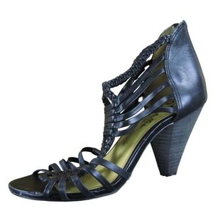 Seychelles Women's  Gladiator Black Leather Sz 6 Medium Gently‎ Used 2025